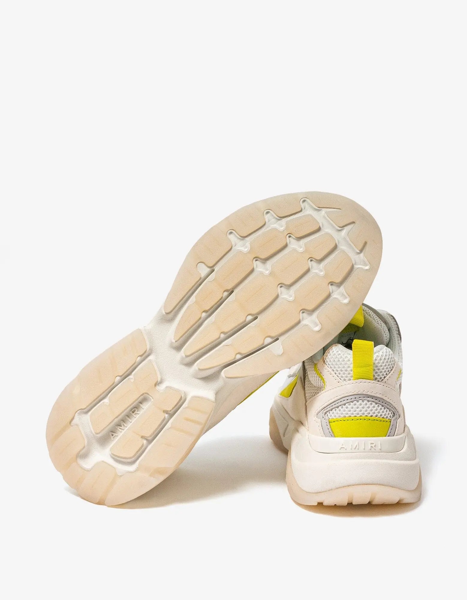 Amiri Bone Runner White & Yellow Trainers – Zoo Fashions Amiri Bone Runner White & Yellow Trainers – Zoo Fashions