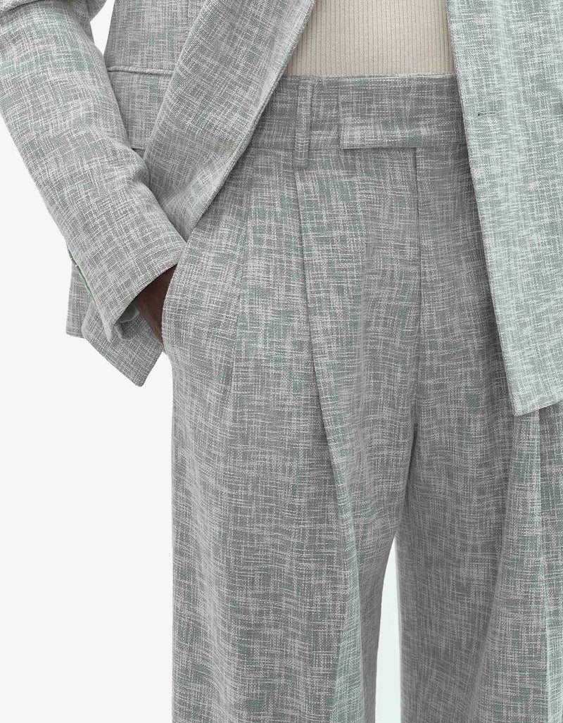 Amiri Grey Double-Pleated Trousers