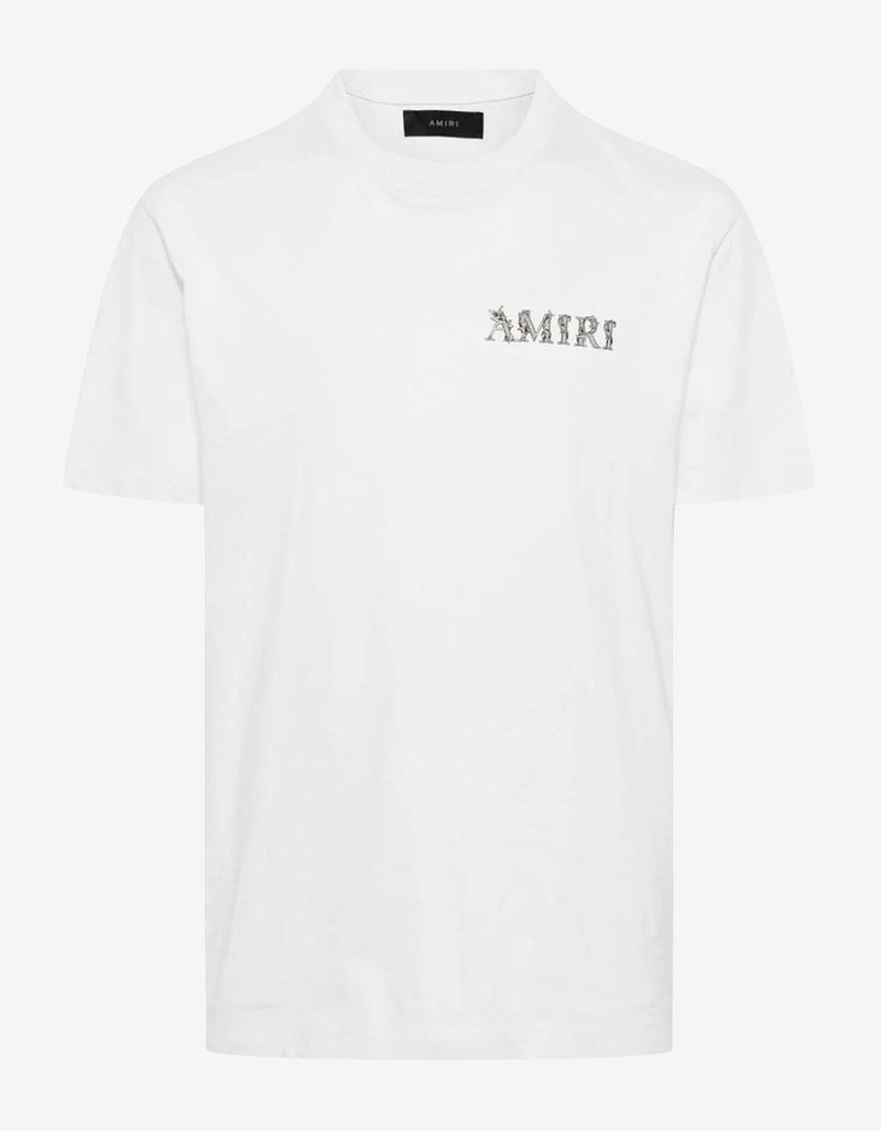 Amiri Grey MA Baroque Logo T-Shirt