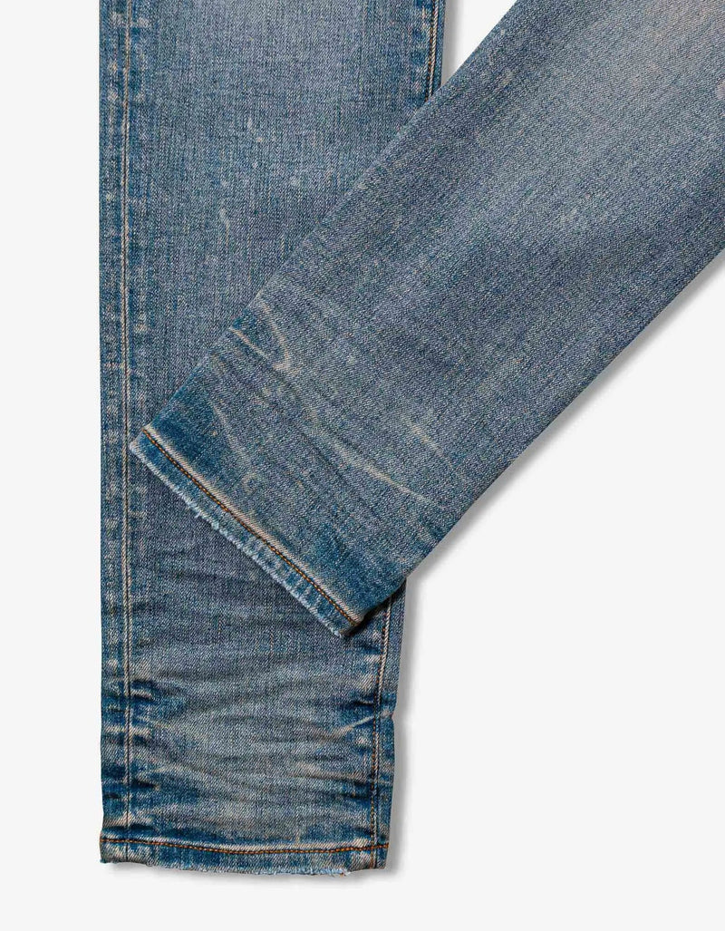 Amiri Jeans Leopard Thrasher Clay Indigo