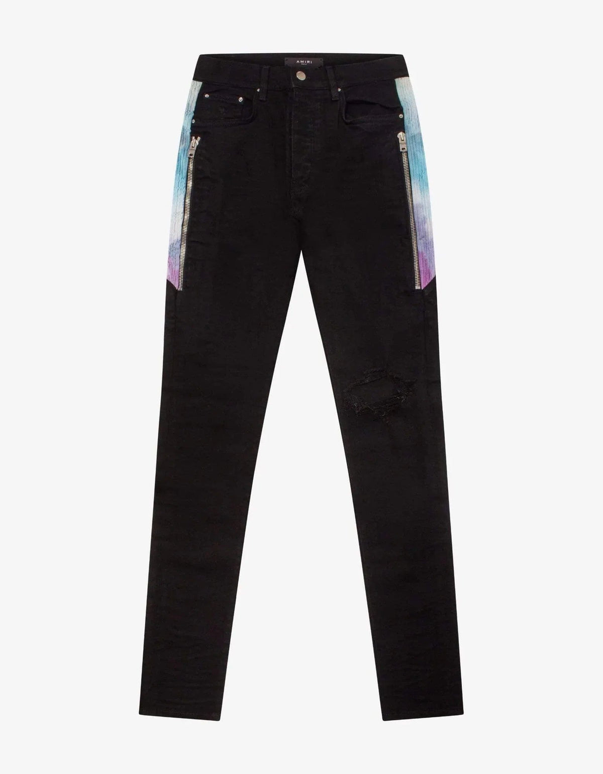 Amiri Jeans Watercolor Half Track Black