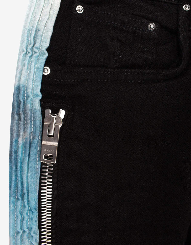 Amiri Jeans Watercolor Half Track Black