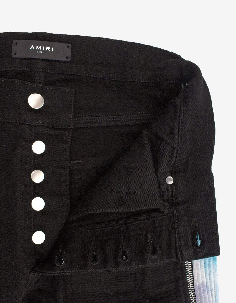 Amiri Jeans Watercolor Half Track Black