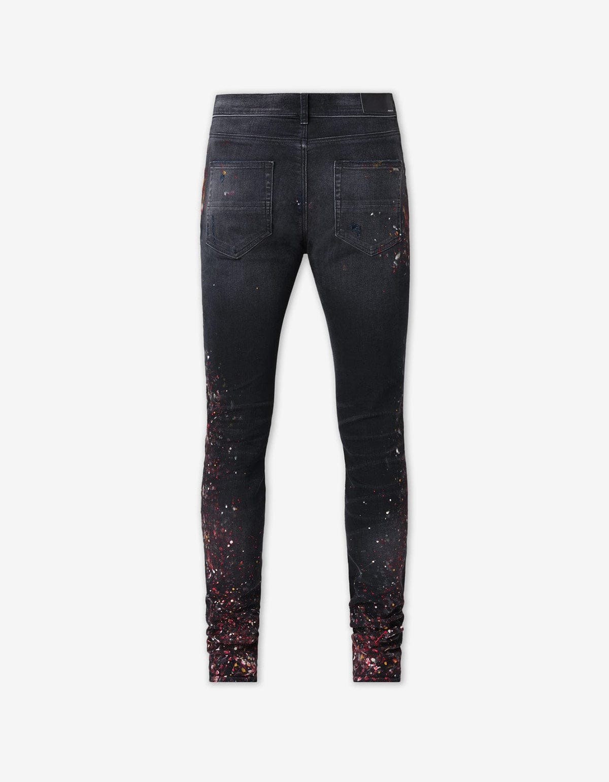 デニム・ジーパン AMIRI Women Denim Pants AMDNSY1134 023 Black Amiri Paint Splatter Aged Black Jeans – Zoo Fashions