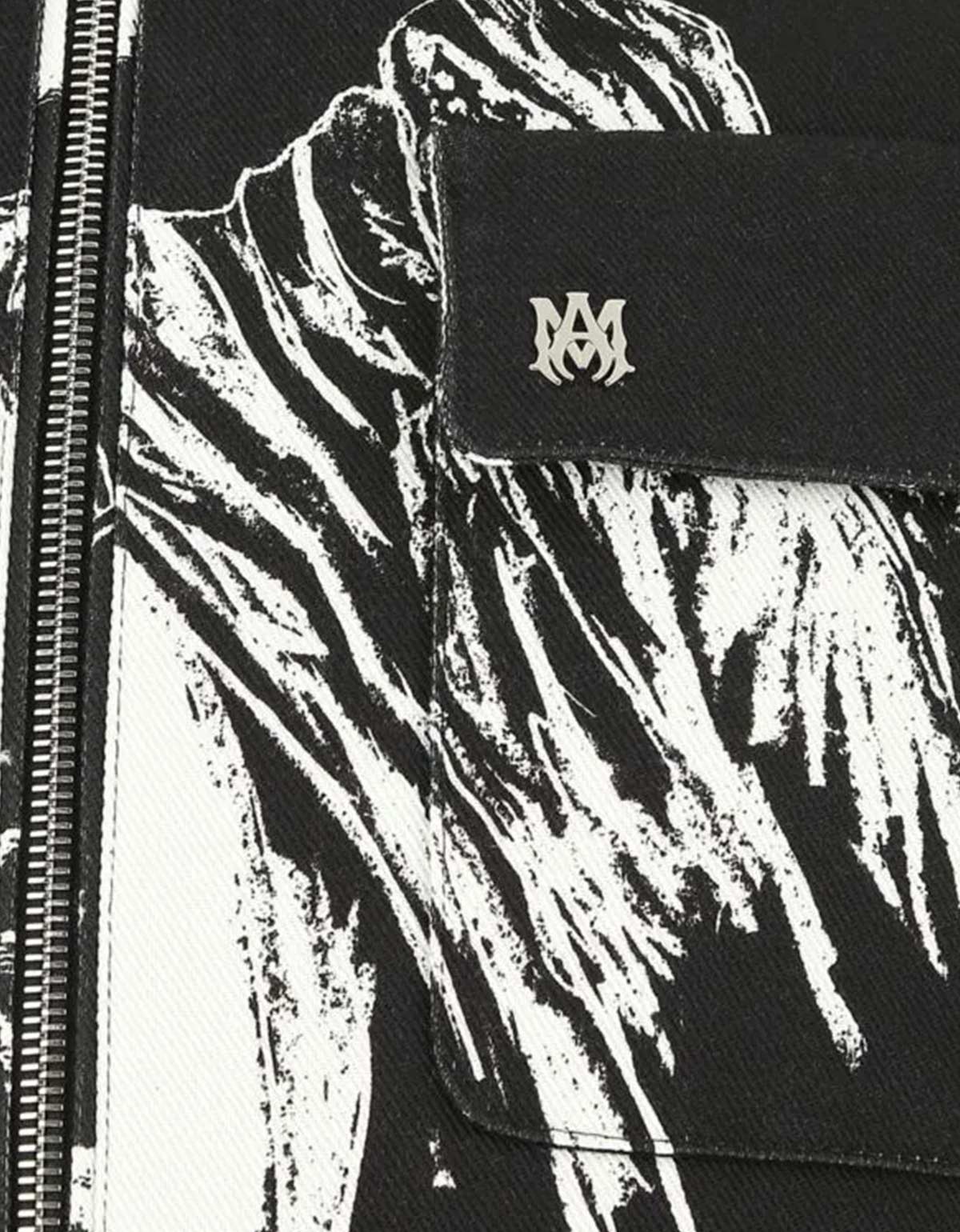 Amiri x Wes Lang Black Sketch Blouson | Reaper Print | 100% Cotton