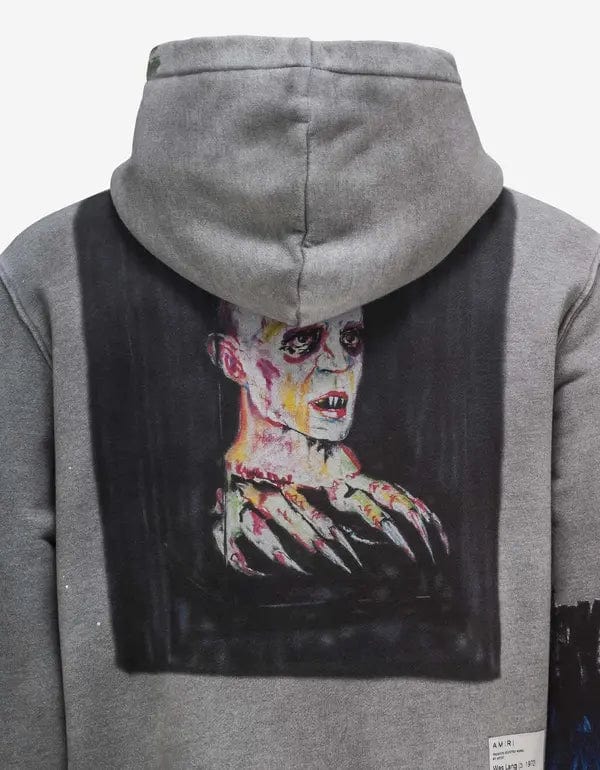 Amiri Wes Lang Blood 38' Grey Hoodie
