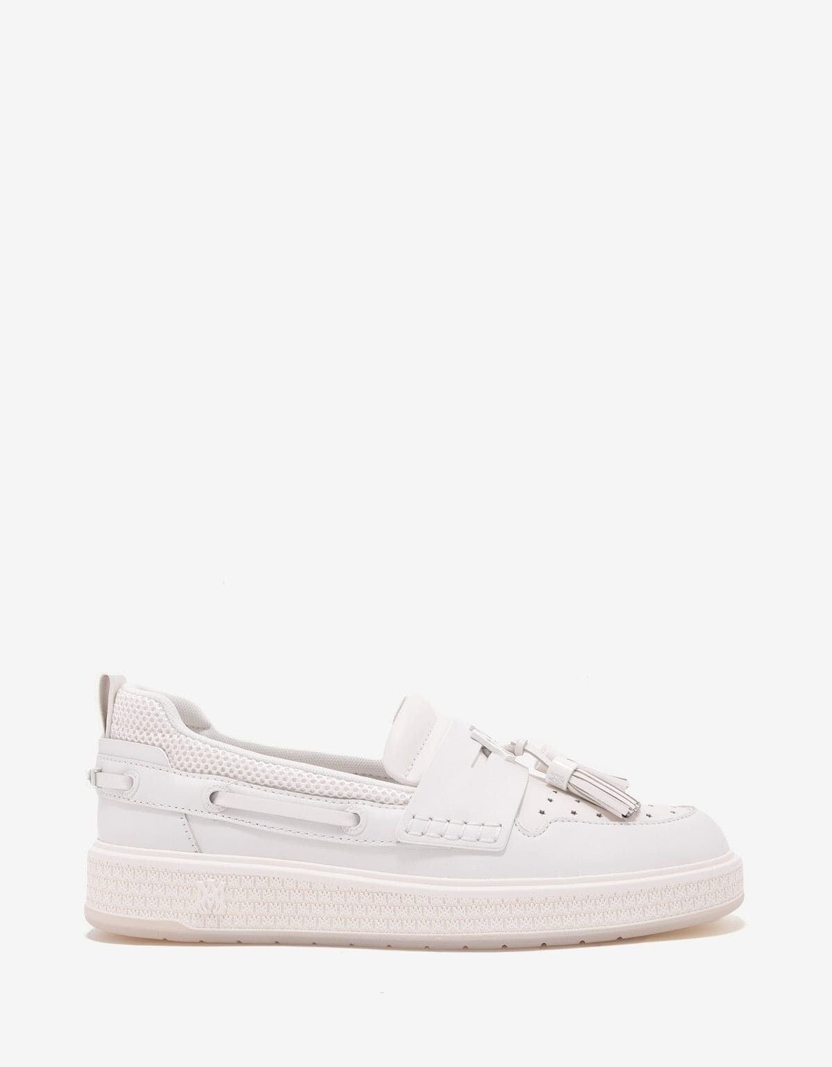 Amiri White MA Tassel Hybrid Loafers