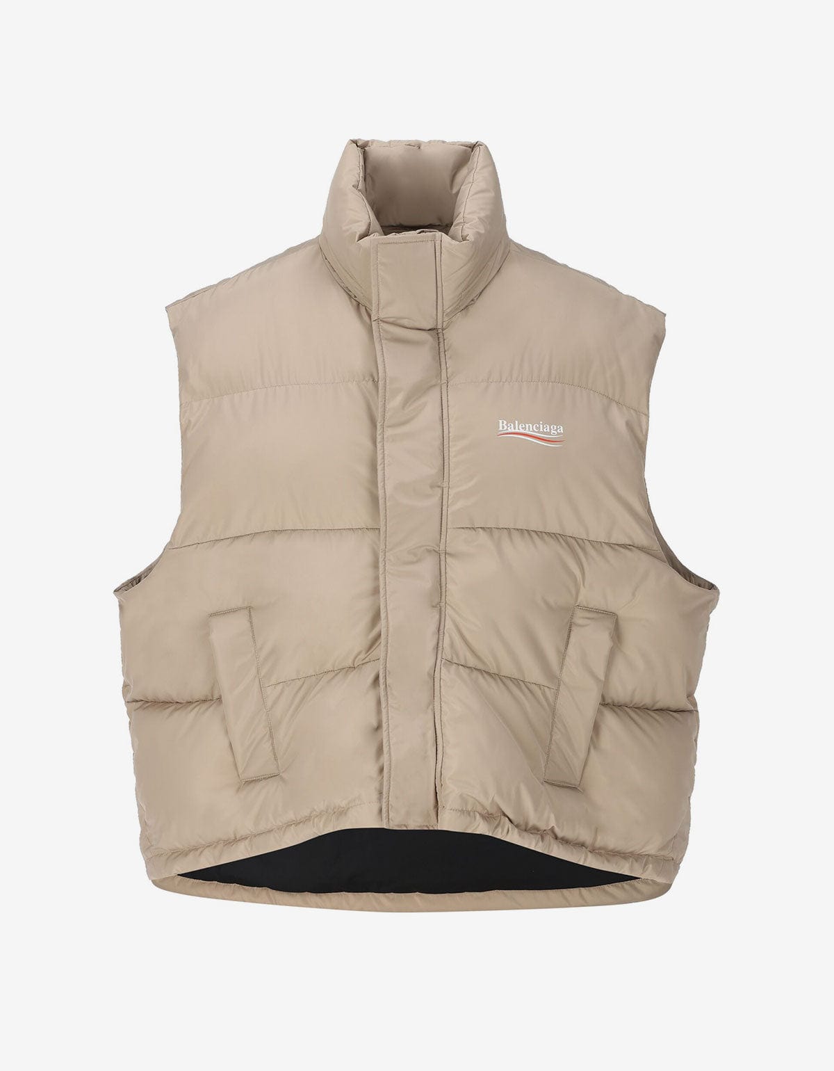 Balenciaga Balenciaga Beige Political Campaign Cocoon Puffer Gilet