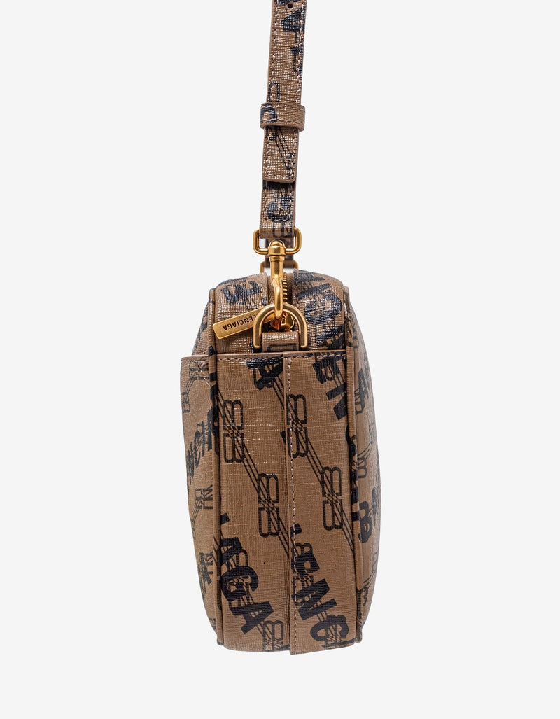 Balenciaga Balenciaga Beige Signature BB Monogram Medium Camera Bag