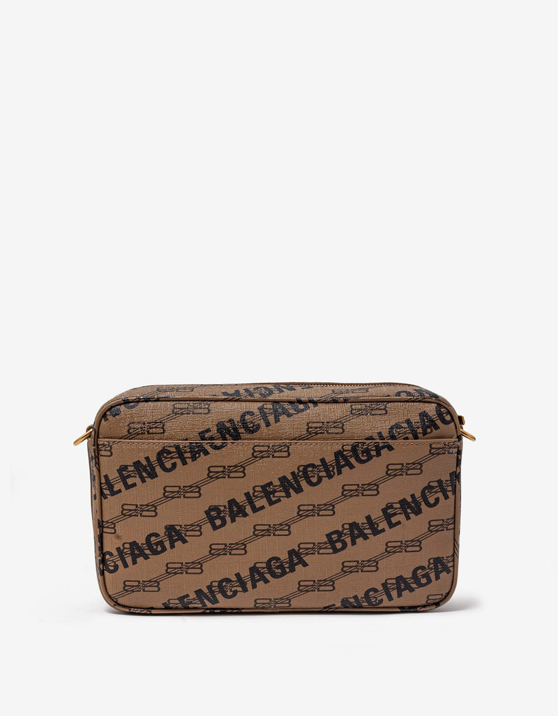Balenciaga Balenciaga Beige Signature BB Monogram Medium Camera Bag