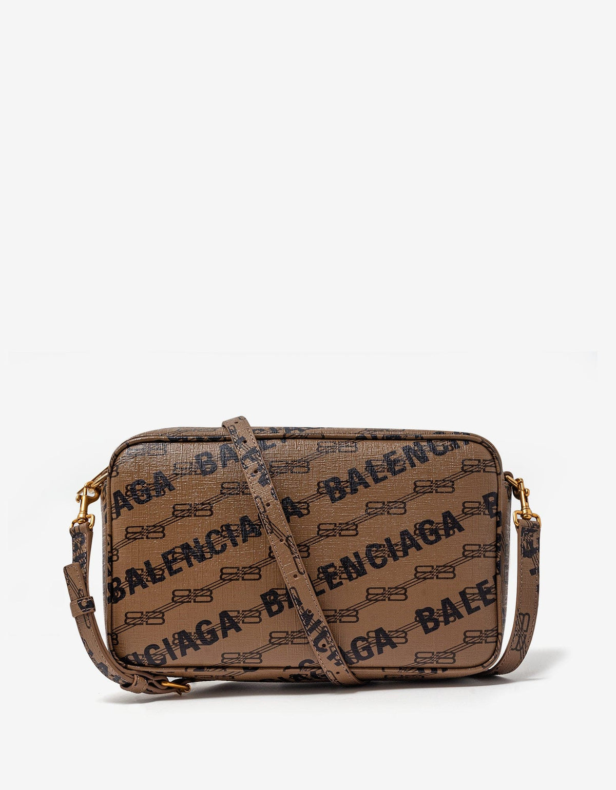 Balenciaga Balenciaga Beige Signature BB Monogram Medium Camera Bag