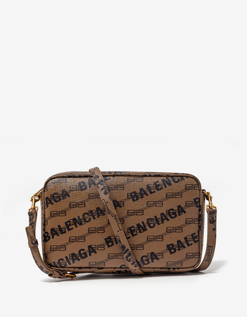 Balenciaga Balenciaga Beige Signature BB Monogram Medium Camera Bag