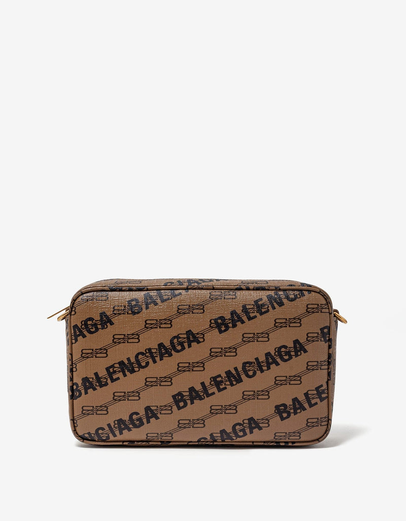 Balenciaga Balenciaga Beige Signature BB Monogram Medium Camera Bag