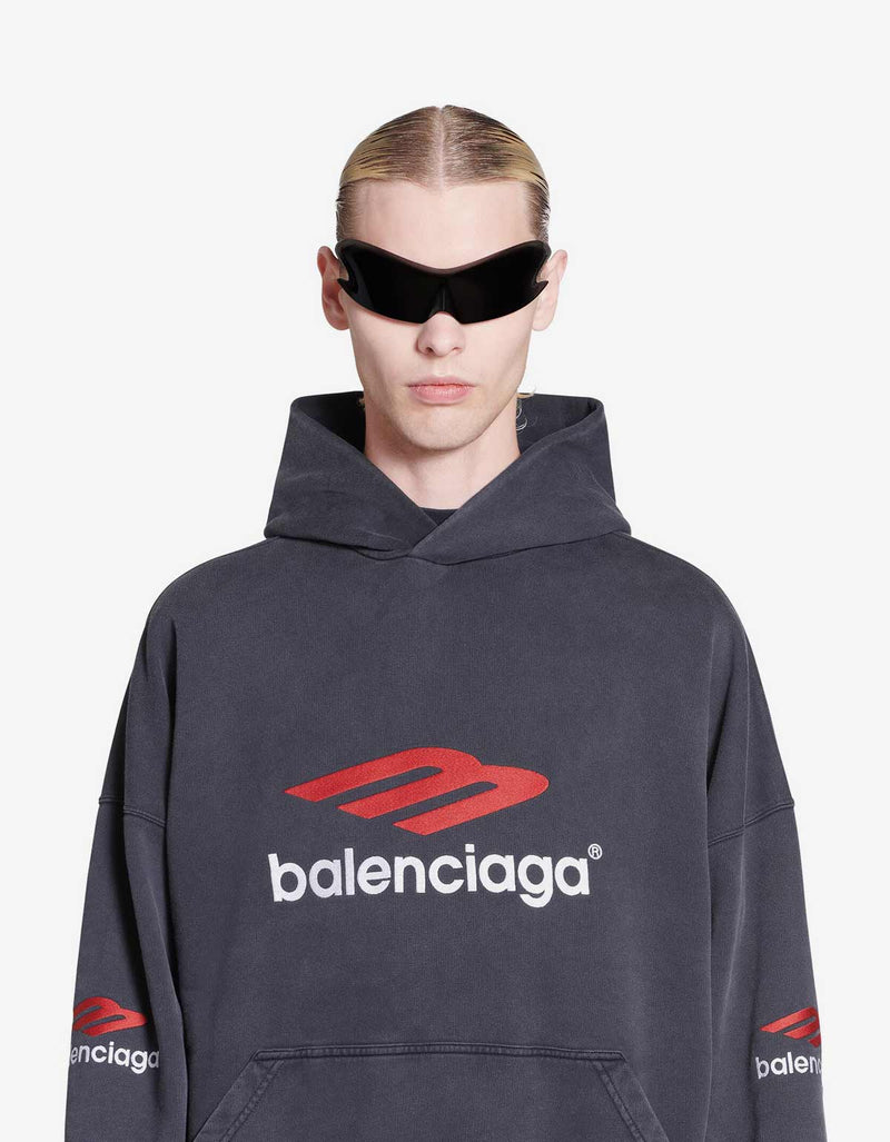 Balenciaga Balenciaga Black 3B Sports Icon Large Hoodie