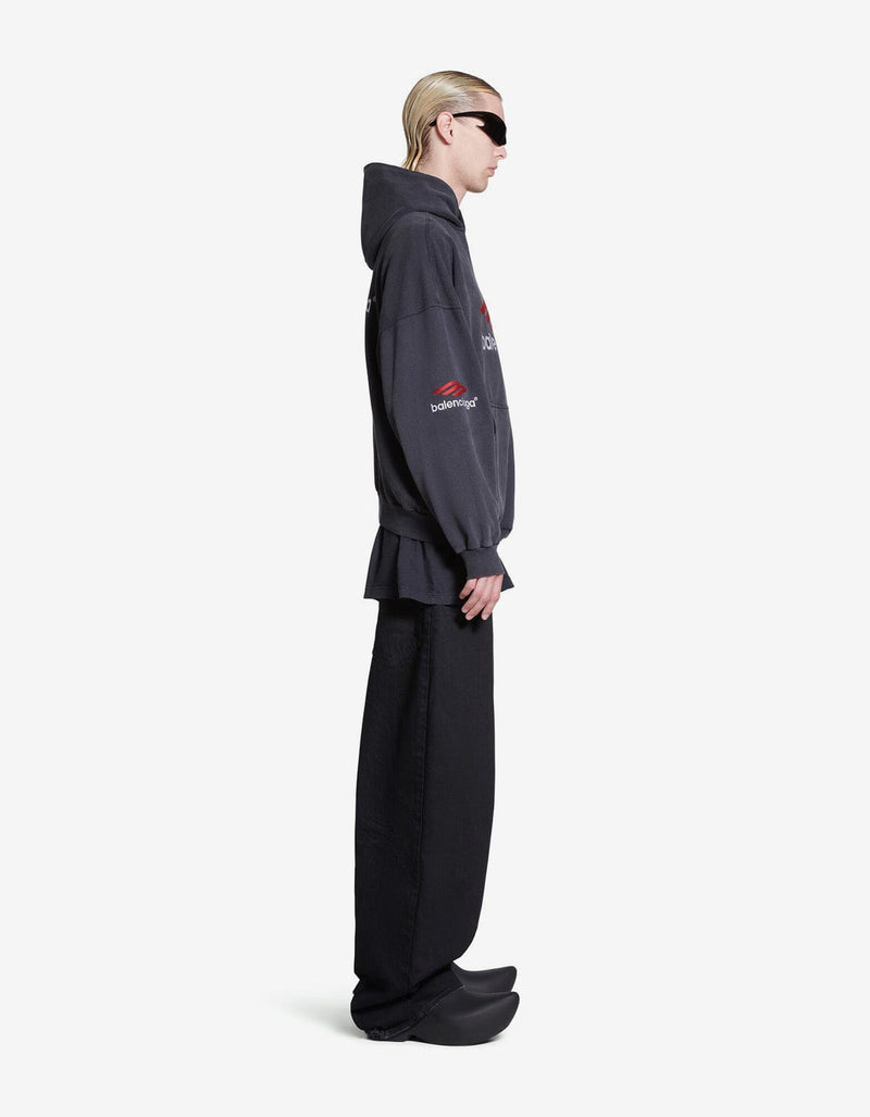 Balenciaga Balenciaga Black 3B Sports Icon Large Hoodie