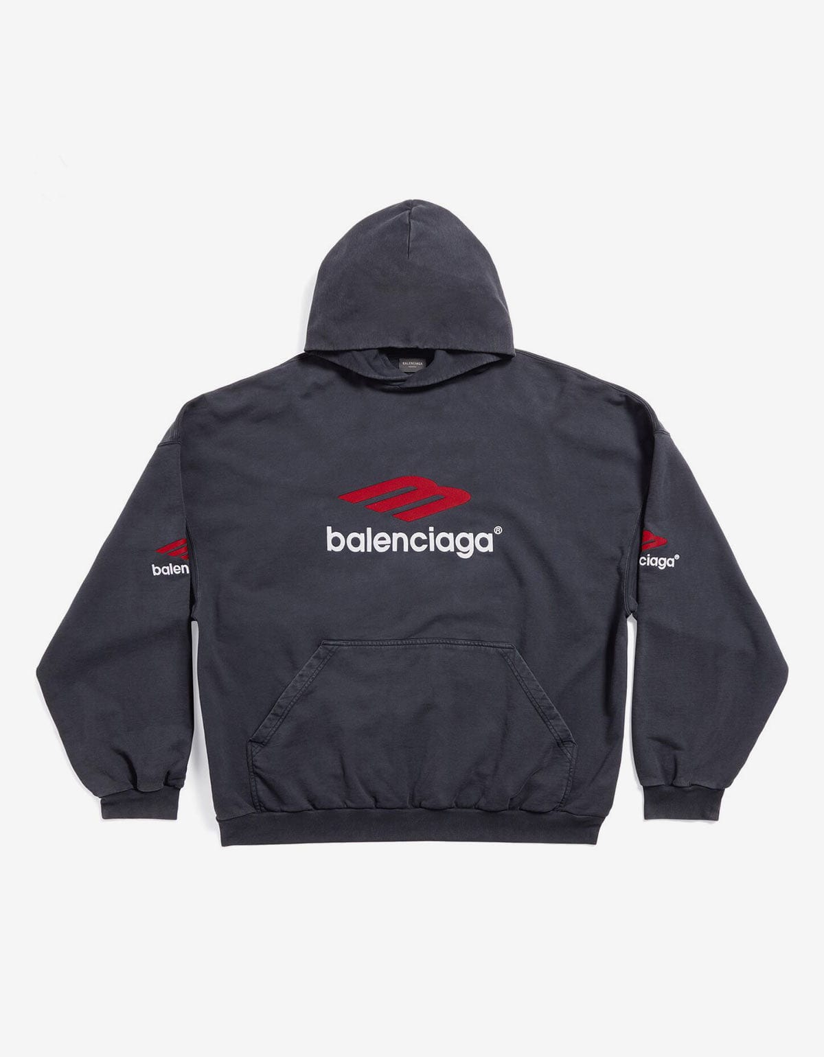 Balenciaga Balenciaga Black 3B Sports Icon Large Hoodie