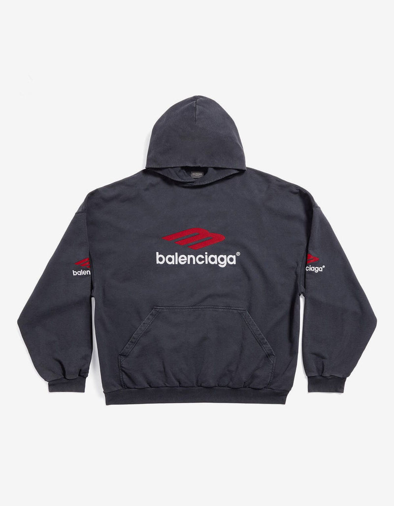 Balenciaga Balenciaga Black 3B Sports Icon Large Hoodie