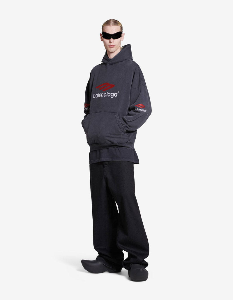 Balenciaga Balenciaga Black 3B Sports Icon Large Hoodie