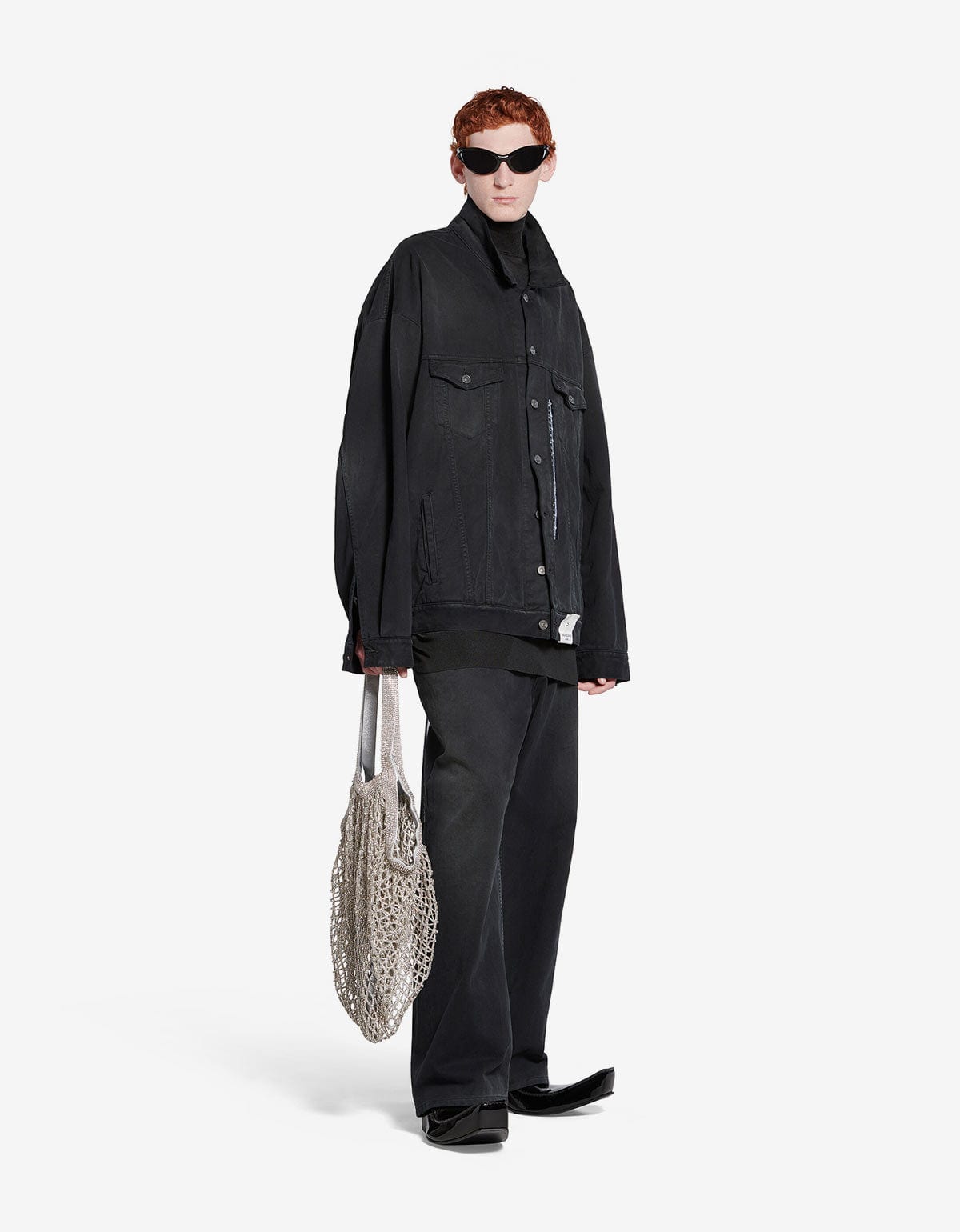 Balenciaga Balenciaga Black Size Sticker Denim Jacket