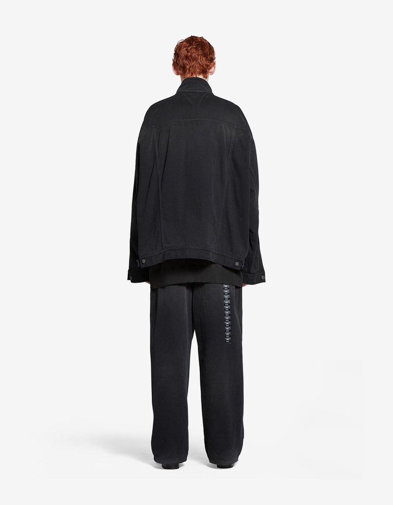 Balenciaga Balenciaga Black Size Sticker Denim Jacket