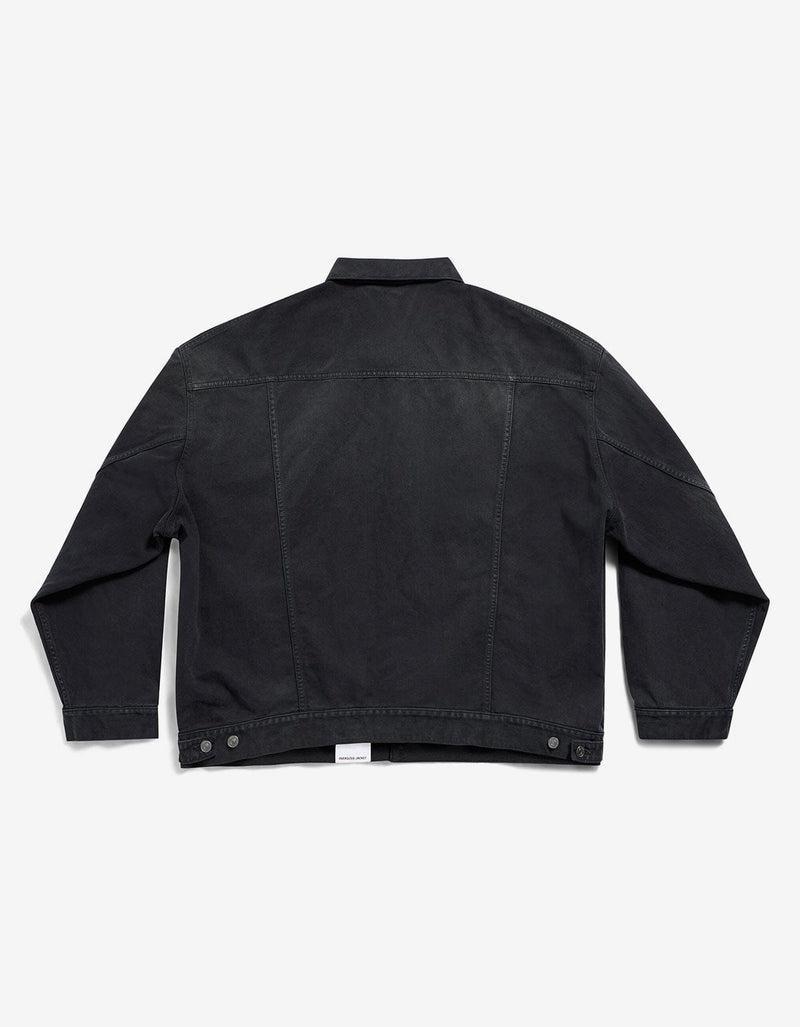 Balenciaga Balenciaga Black Size Sticker Denim Jacket