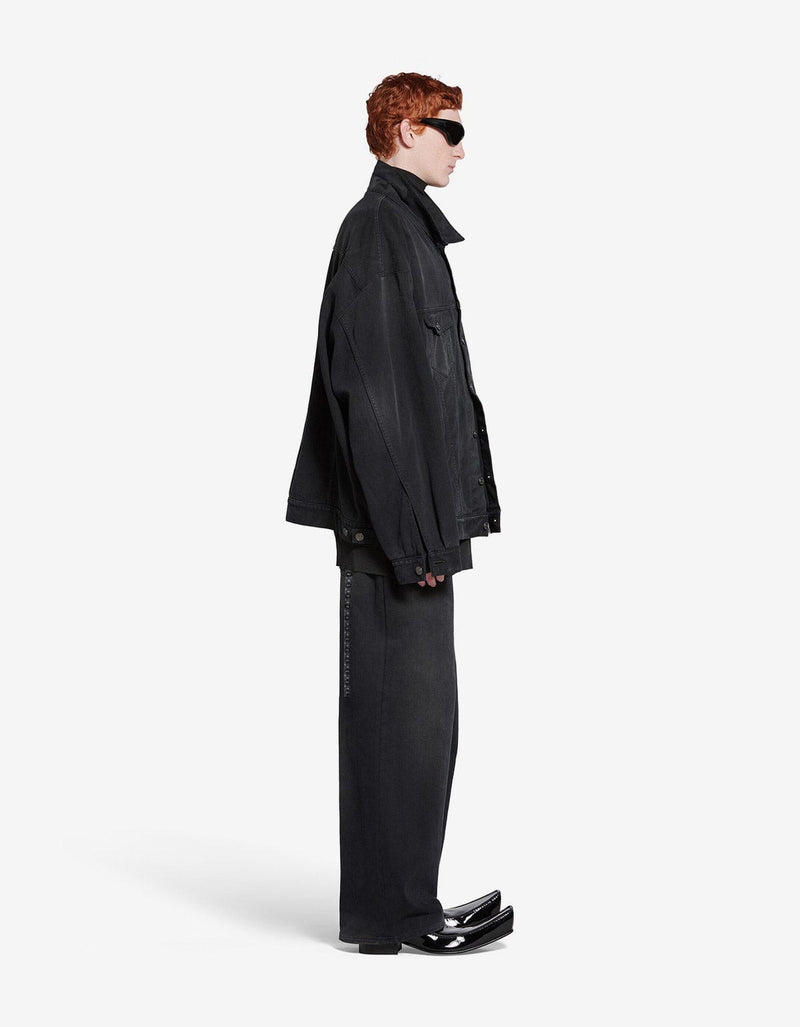 Balenciaga Balenciaga Black Size Sticker Denim Jacket