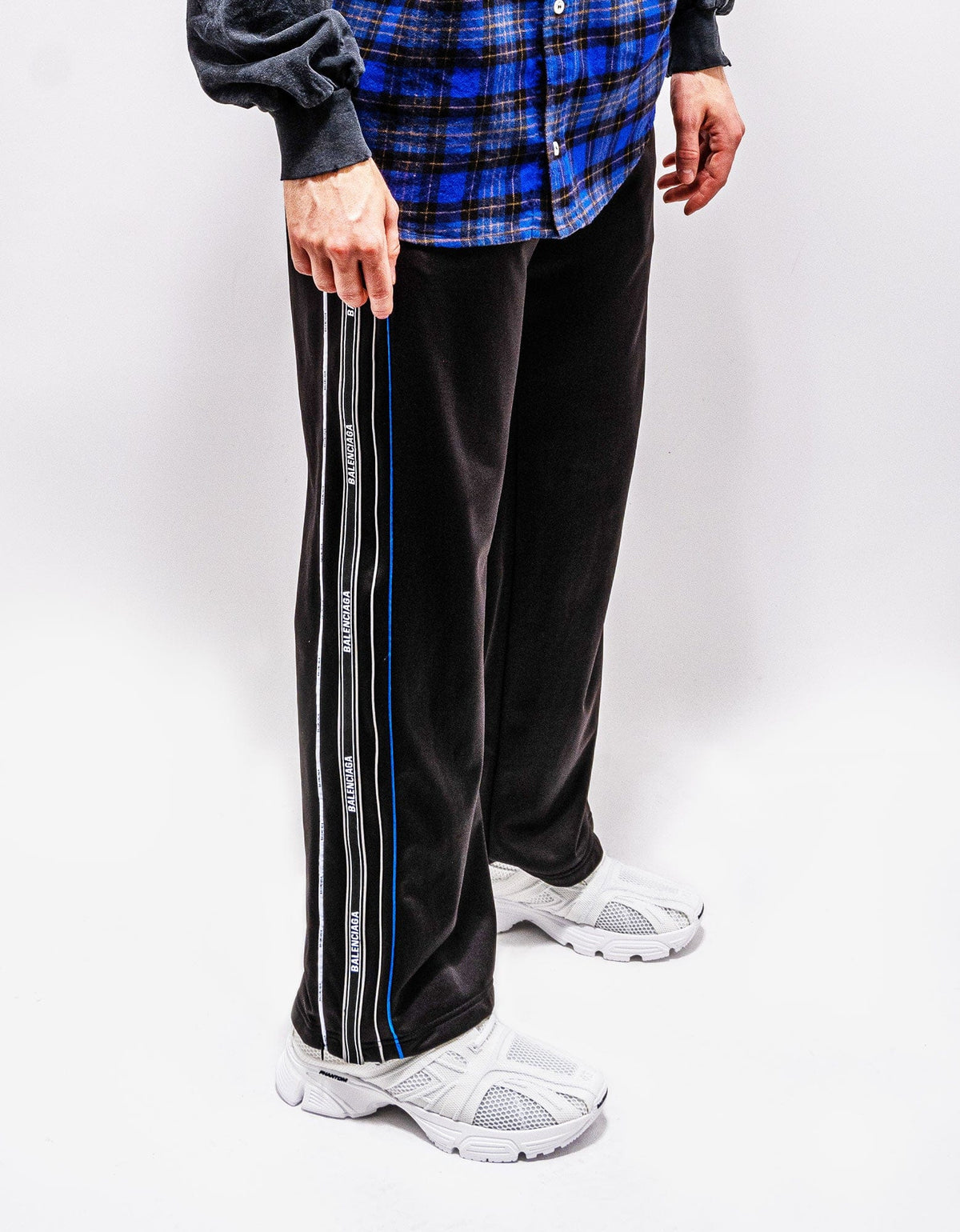 Balenciaga Balenciaga Black Stripe Logo Sweat Pants