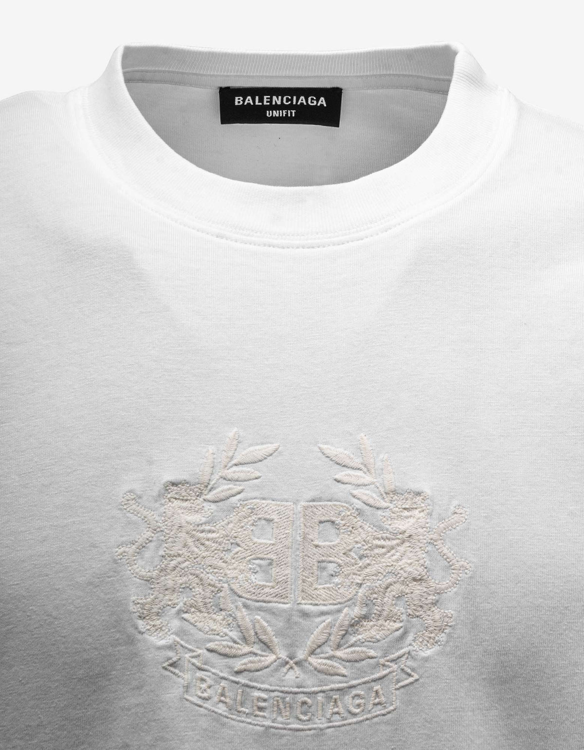 Balenciaga Balenciaga White GITD Lion's Laurel Boxy T-Shirt