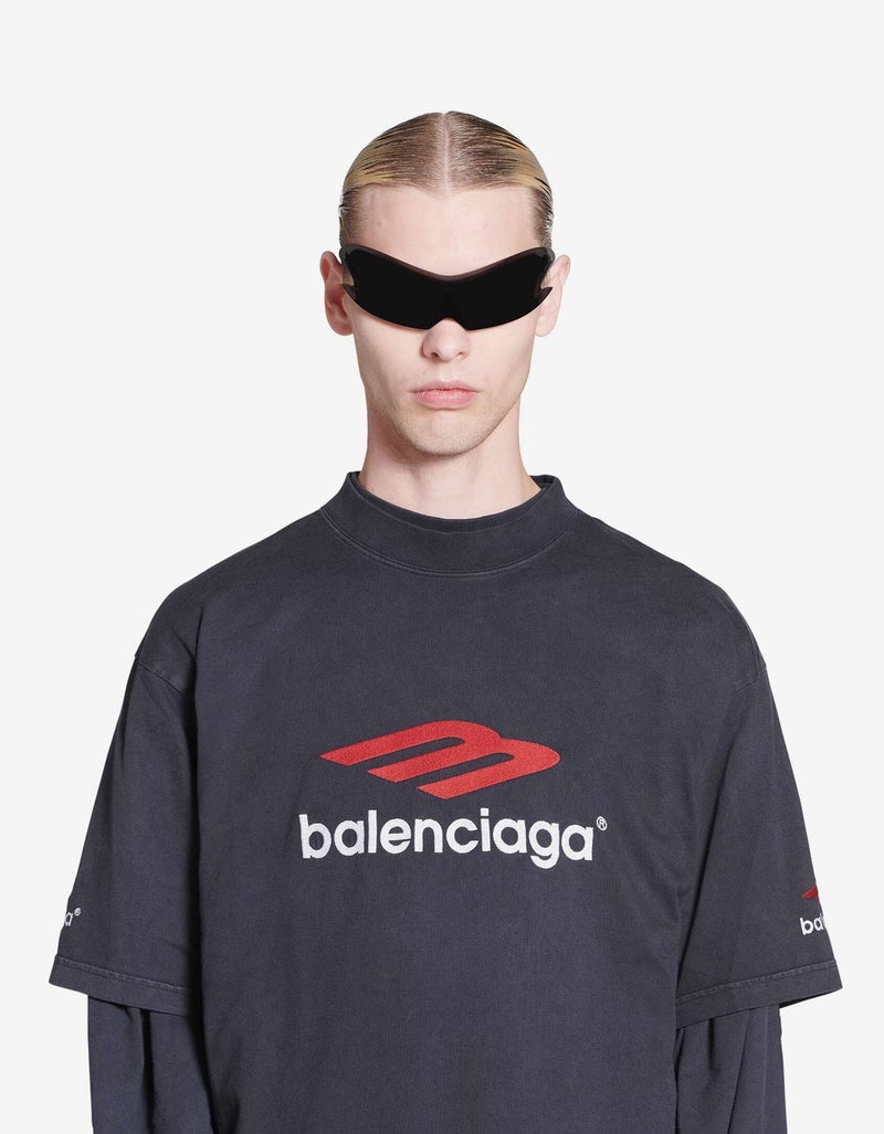 Balenciaga Black 3B Sports Icon Medium T-Shirt