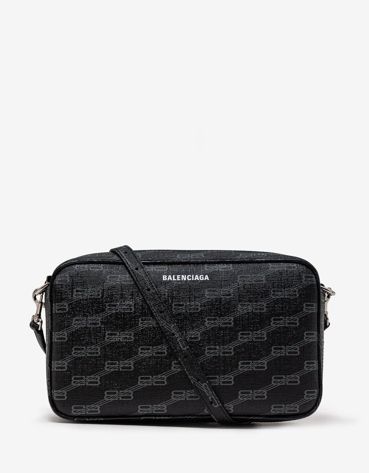 Balenciaga Black BB Monogram Camera Medium Bag