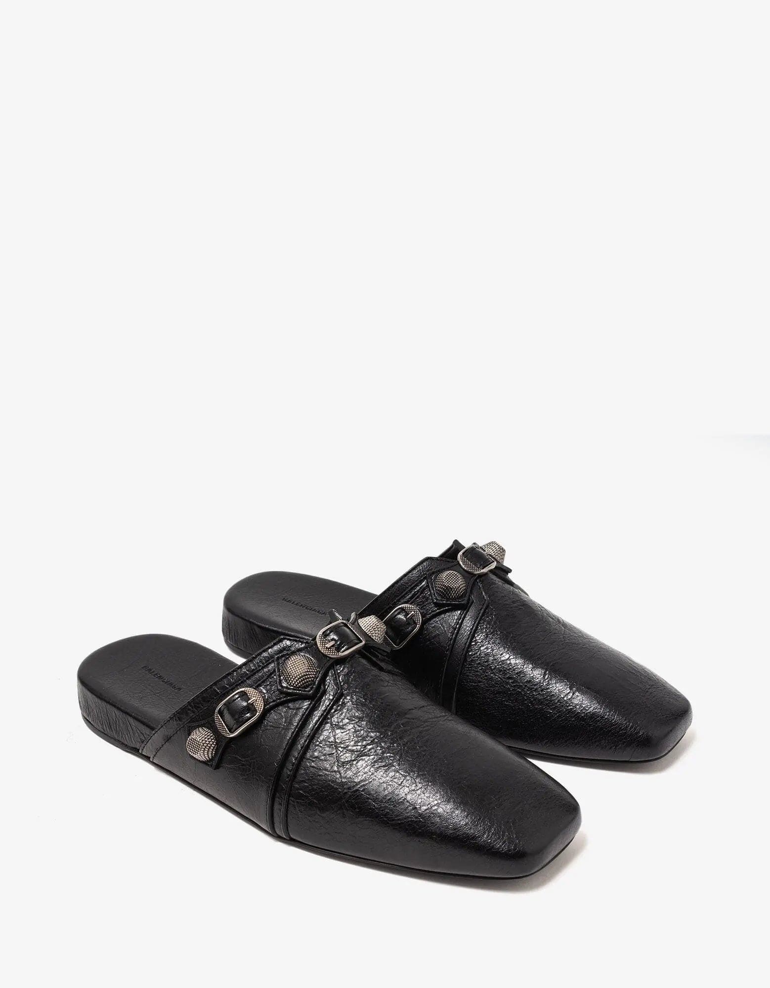 Balenciaga Black leather Cagole slippers サンダル・ミュール Balenciaga Black leather Cagole slippers サンダル・ミュール
