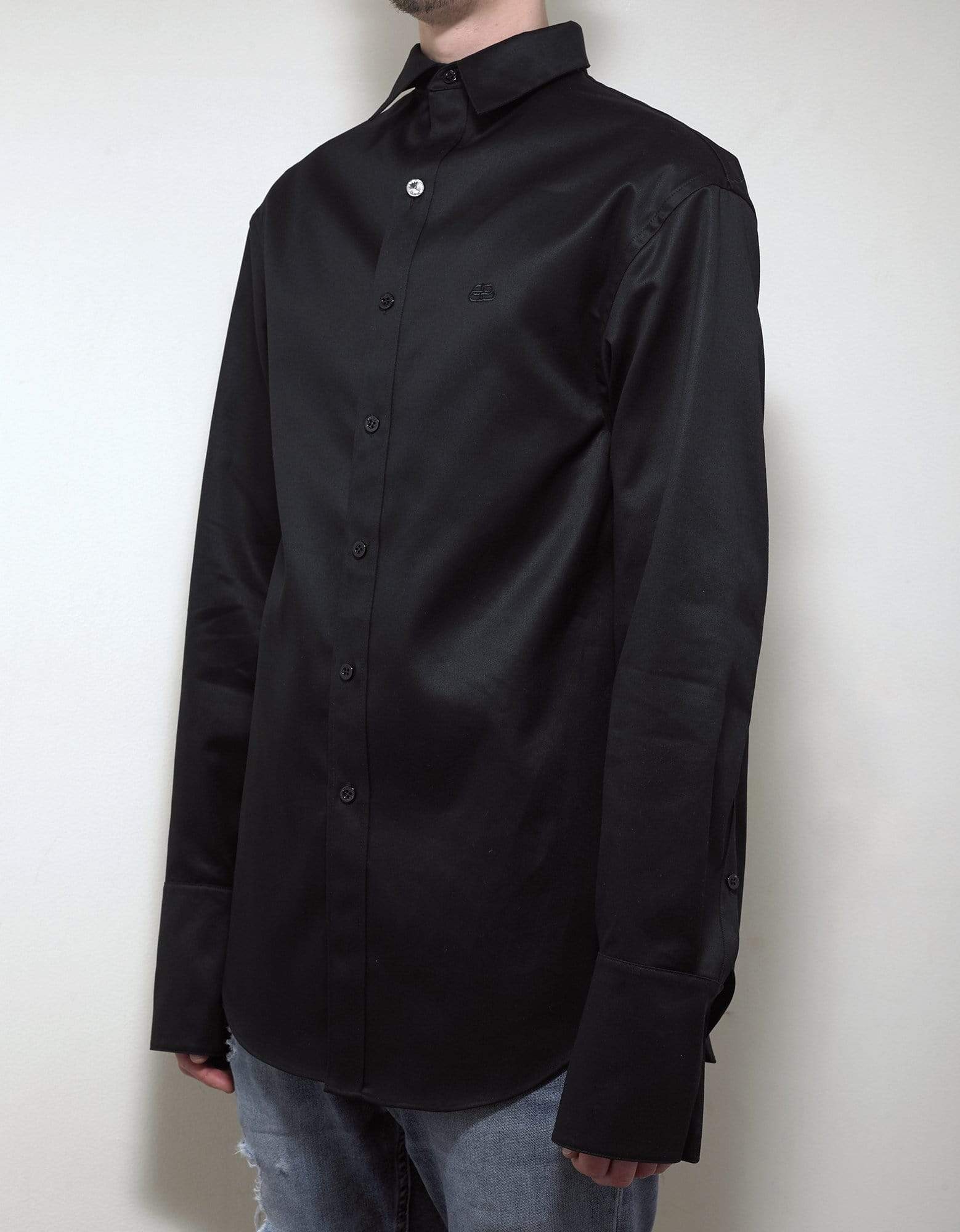 BALENCIAGA ブラック シャツ SMALL FIT Balenciaga Relaxed Fit Short Sleeves T-shirt Black Men's - US