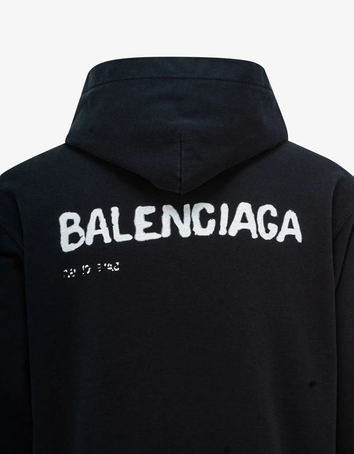 Balenciaga Black Hand Drawn Logo Medium Hoodie