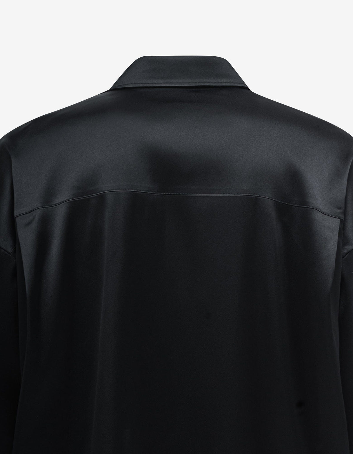 Balenciaga Black High Sheen Oversized Shirt