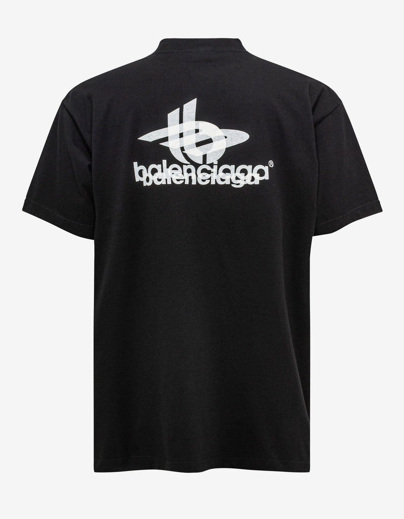 Balenciaga Black Layered Sports Oversized T-Shirt