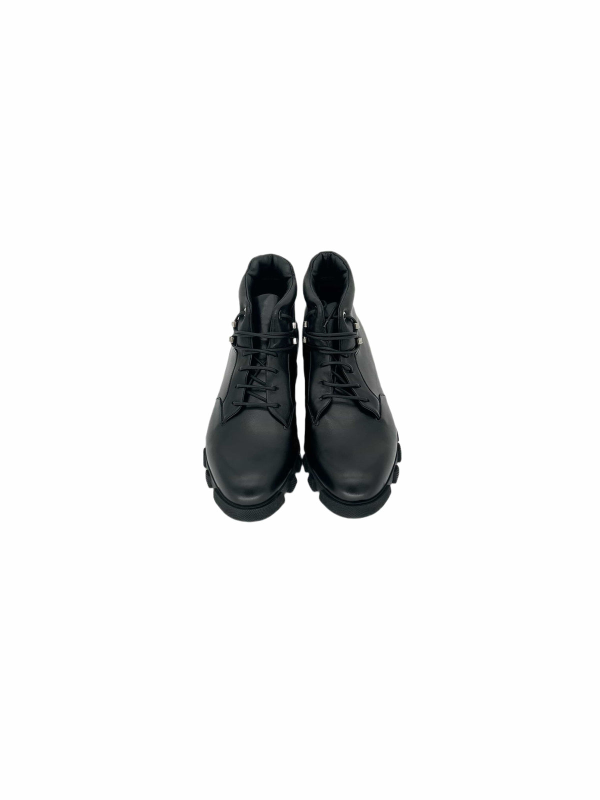 Balenciaga Black Leather Ankle Boots