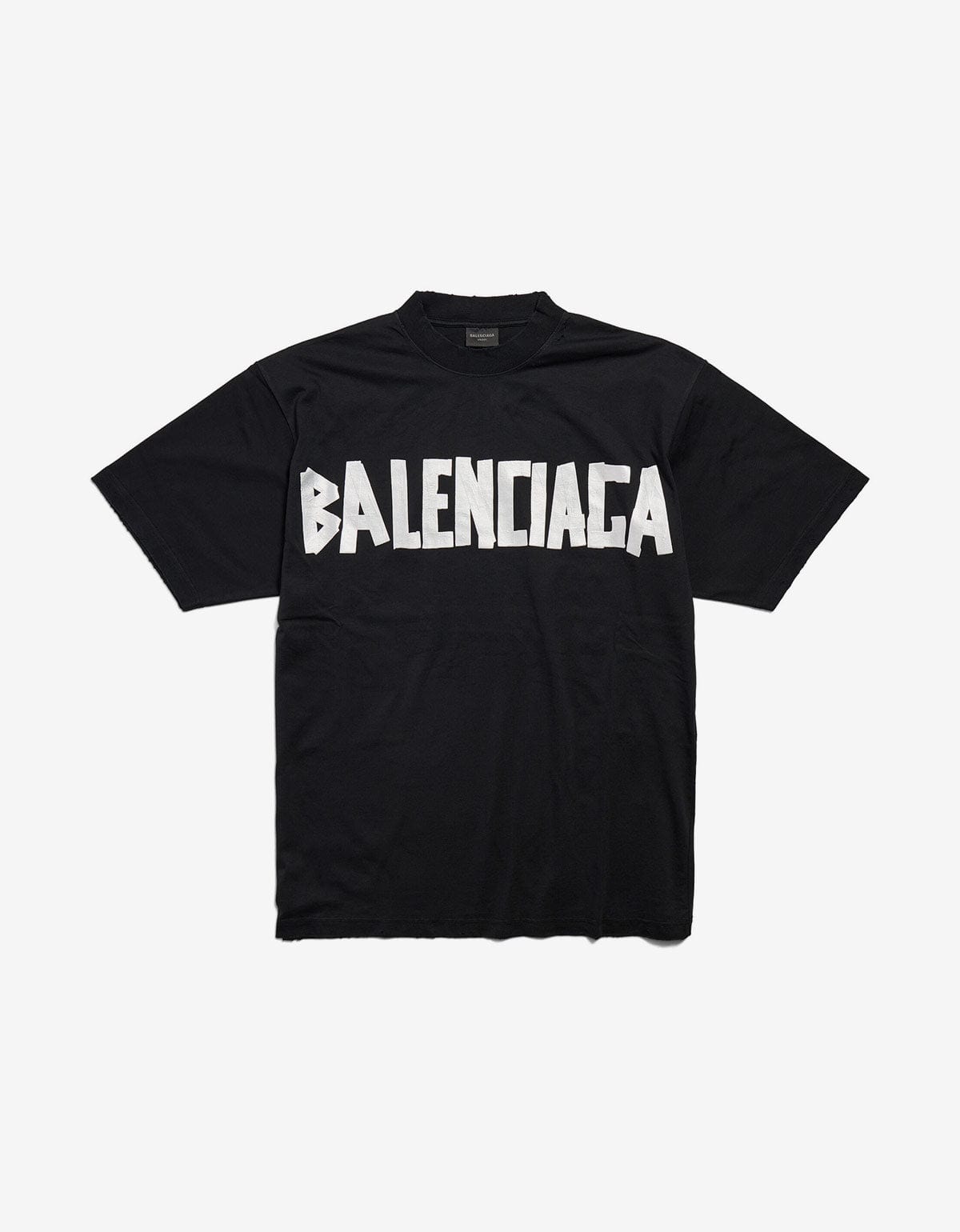 Balenciaga Black New Tape Type Medium Fit T-Shirt