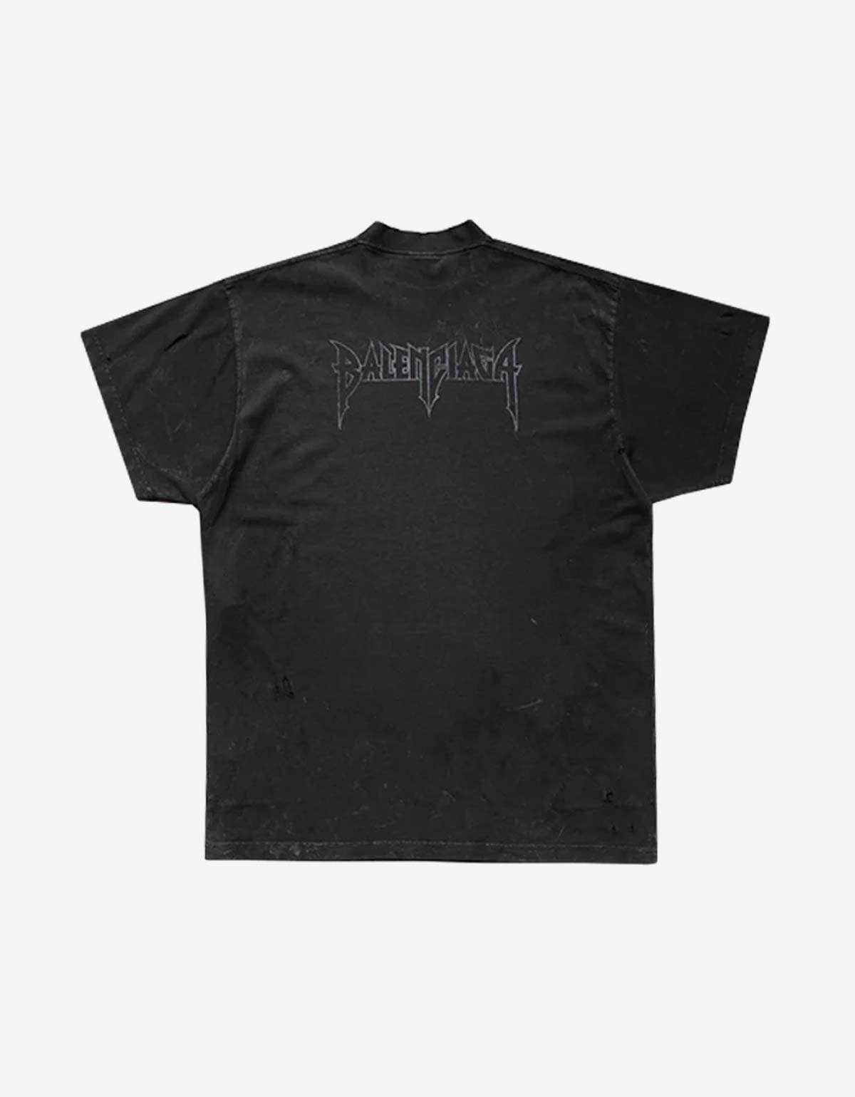 Balenciaga Black Paris Moon Oversized Fit T-Shirt