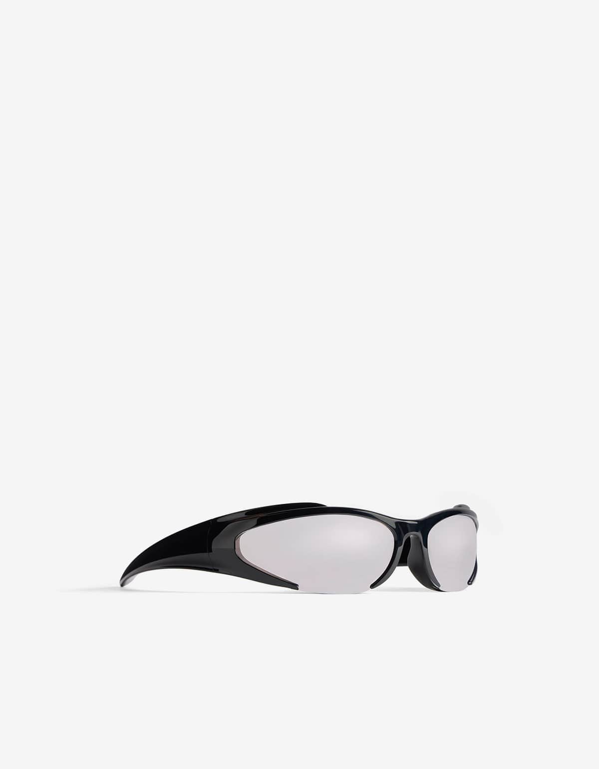 Balenciaga Black Reverse Xpander Rectangle Sunglasses