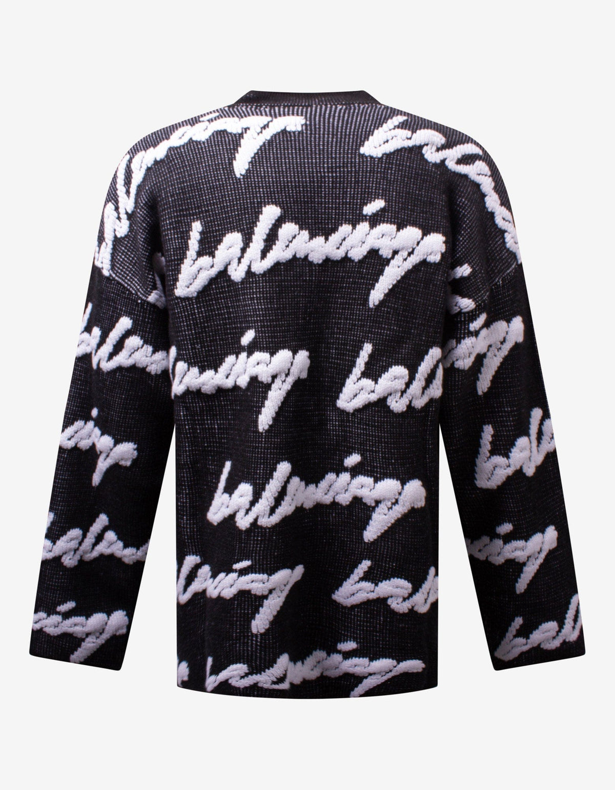 Balenciaga Black Scribble Logo Sweater