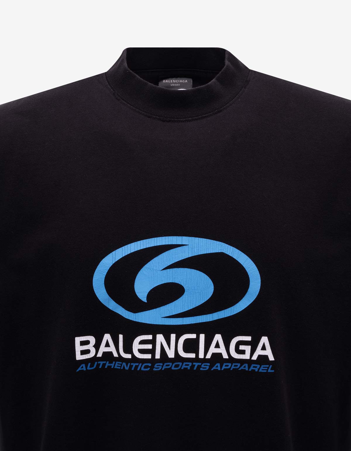 Balenciaga Black Sports Logo Medium T-Shirt