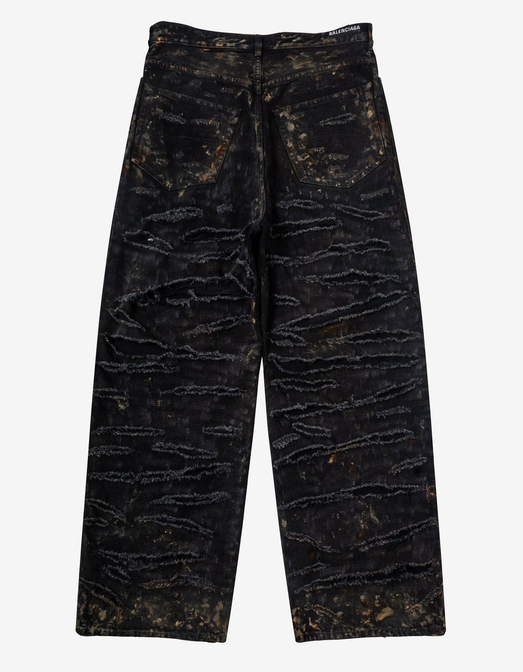 Balenciaga Black Super Destroyed Baggy Pants
