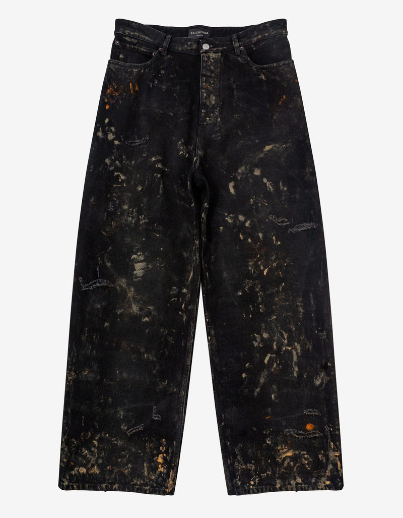Balenciaga Black Super Destroyed Baggy Pants