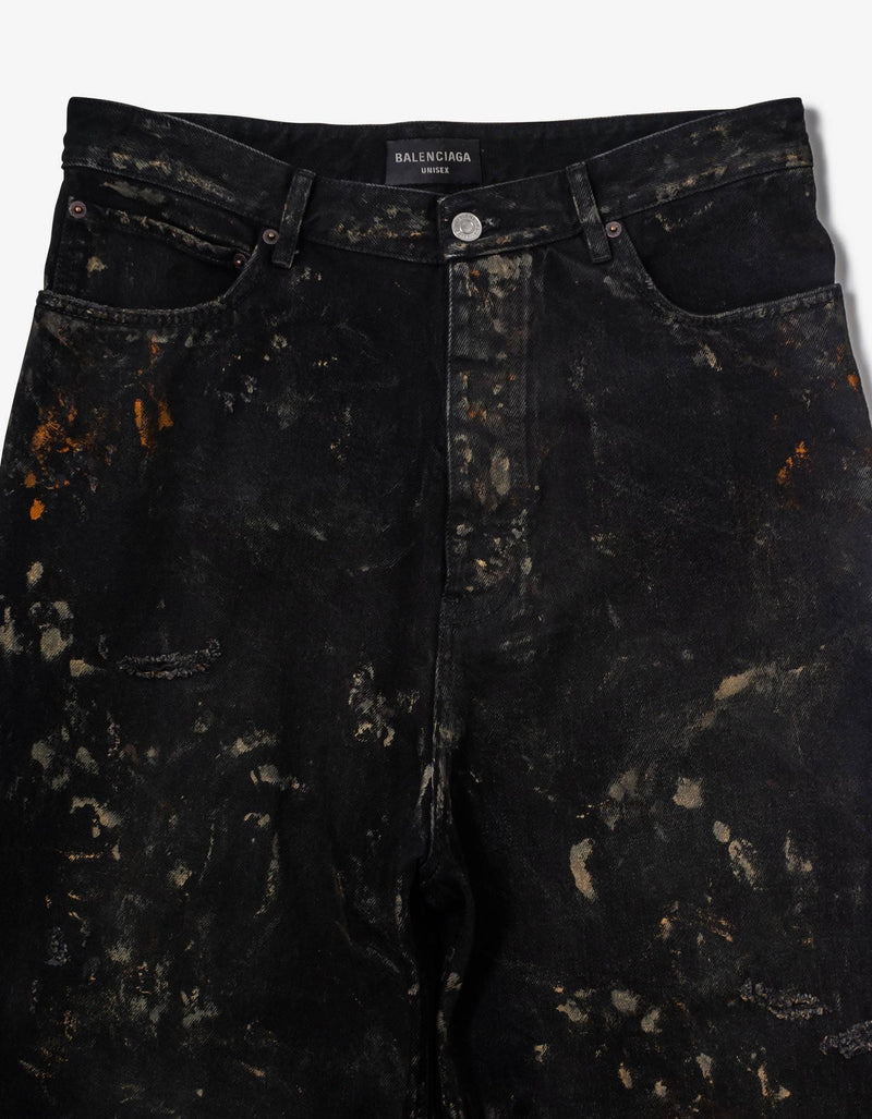 Balenciaga Black Super Destroyed Baggy Pants