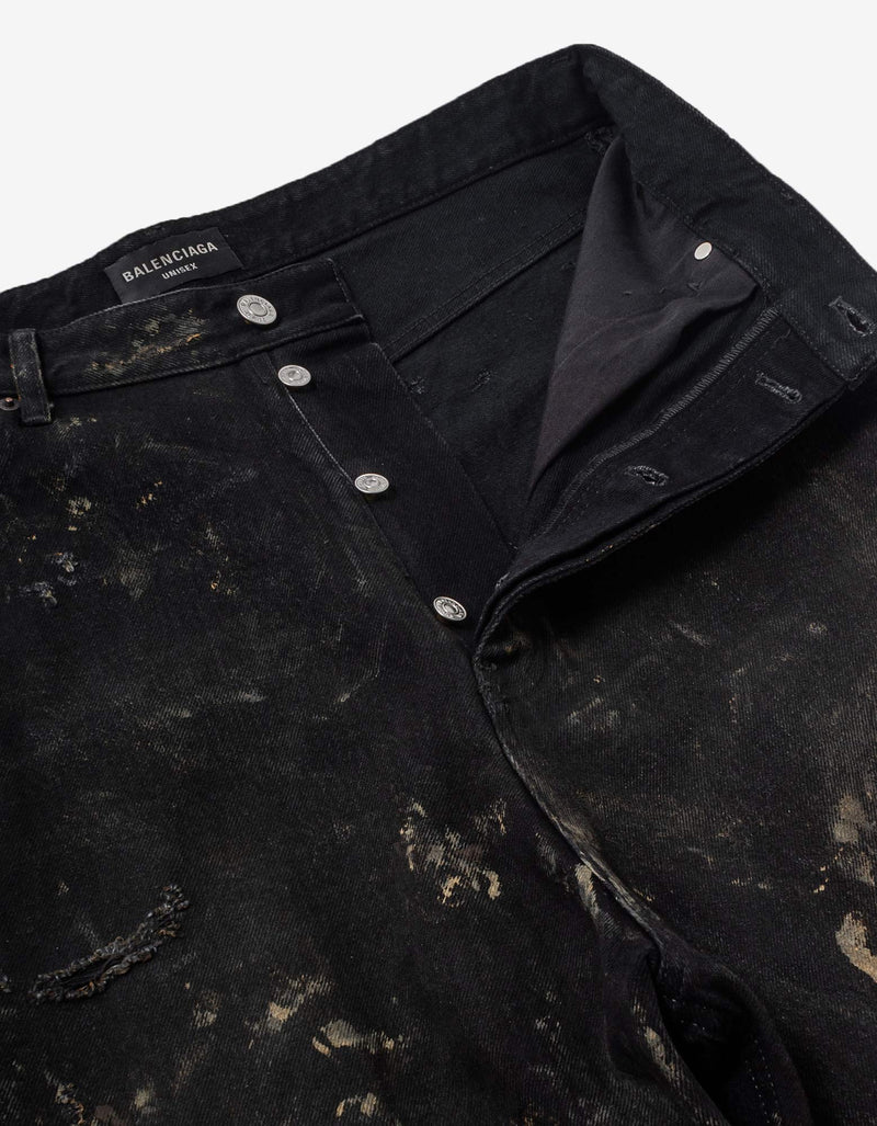Balenciaga Black Super Destroyed Baggy Pants