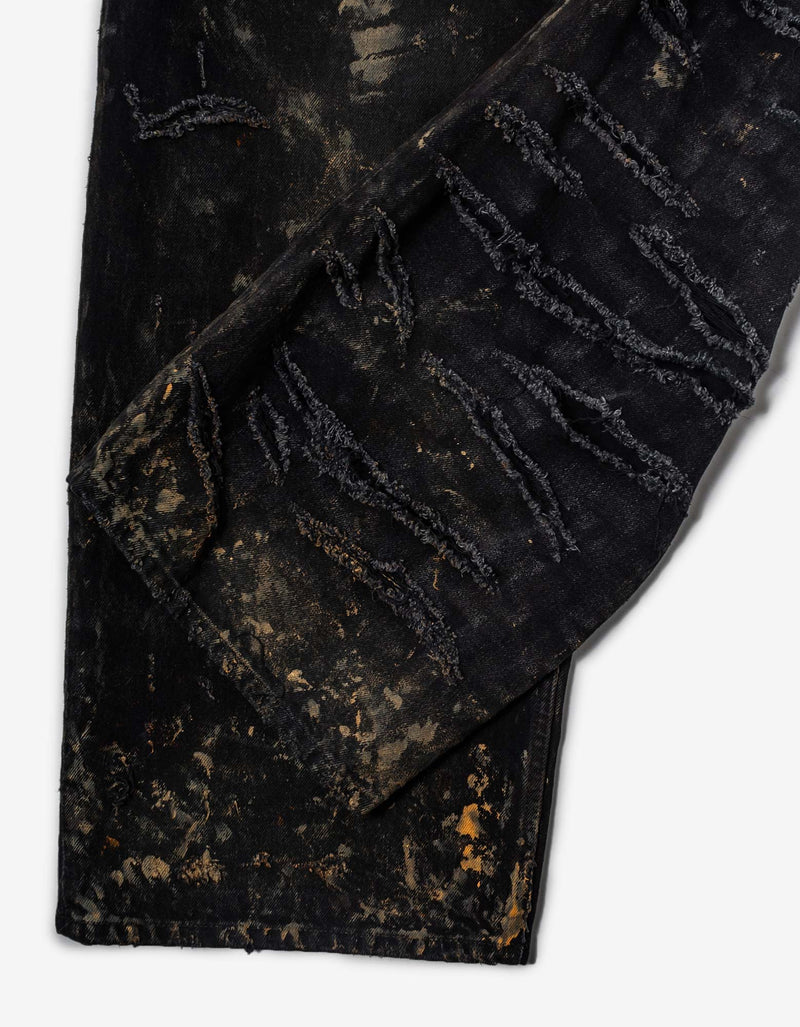 Balenciaga Black Super Destroyed Baggy Pants