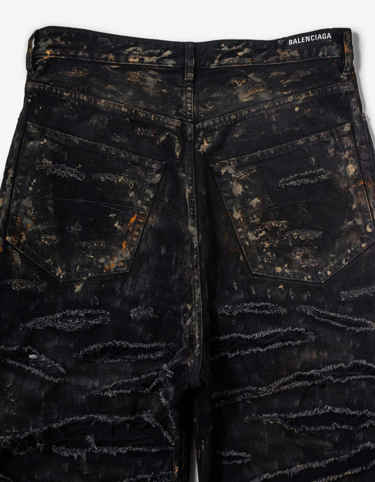 Balenciaga Black Super Destroyed Baggy Pants