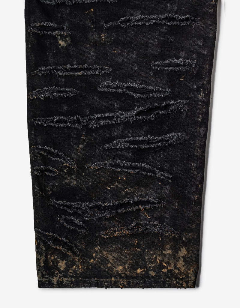 Balenciaga Black Super Destroyed Baggy Pants
