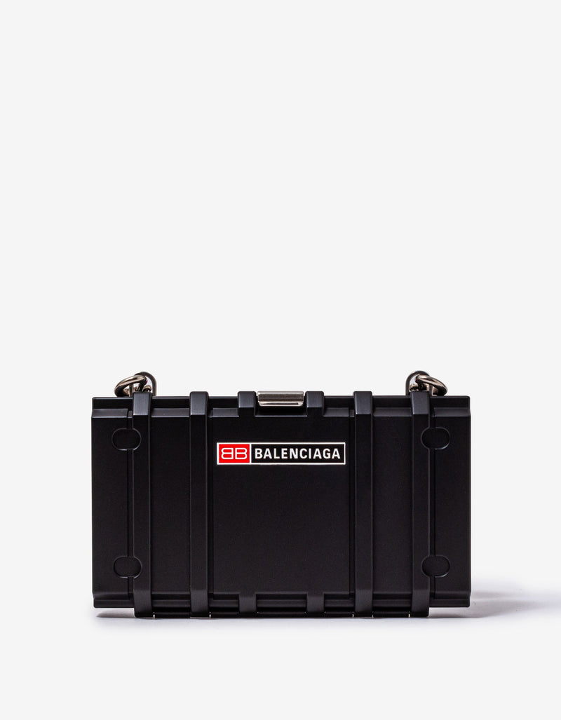 Balenciaga Black Toolbox Clutch