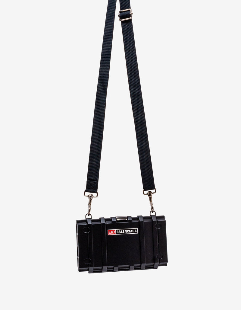Balenciaga Black Toolbox Clutch